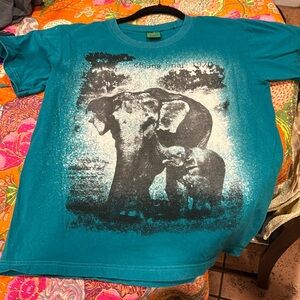 Chiang Mai elephant screen, print T-shirt size L